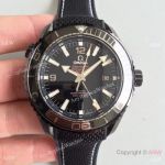 Swiss Replica Omega Seamaster Planet Ocean Deep Black GMT Ceramic Watch